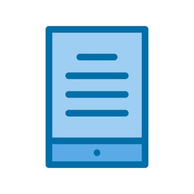 Ebook Mavi Vektör Simgesi Tasarımı