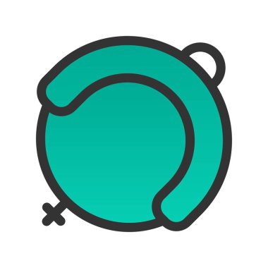 Şamandıra Doldurulmuş Gradyan Vektör Simgesi Tasarımı