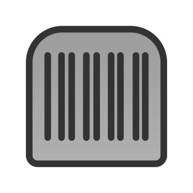 Çubuk Kodu Doldurulmuş Gradyan Vektör Simgesi Tasarımı