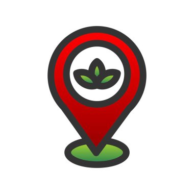 Konum Gradyan Vektör Simgesi Tasarımı