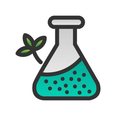 Kimyasal Doldurulmuş Gradyan Vektör Simgesi Tasarımı