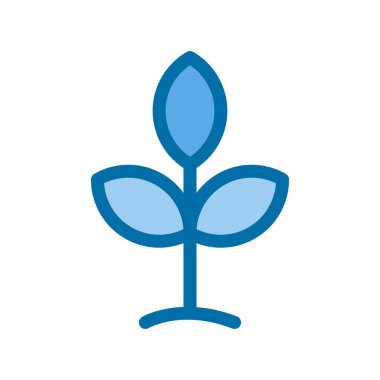 Filizler Mavi Vektör Simgesi Tasarımı