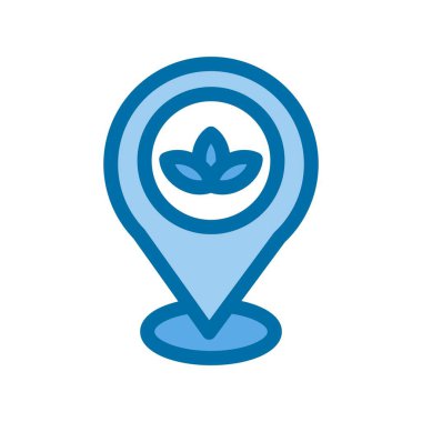 Konum Mavi Vektör Simgesi Tasarımı