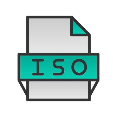 Iso Doldurulmuş Gradyan Vektör Simgesi Tasarımı