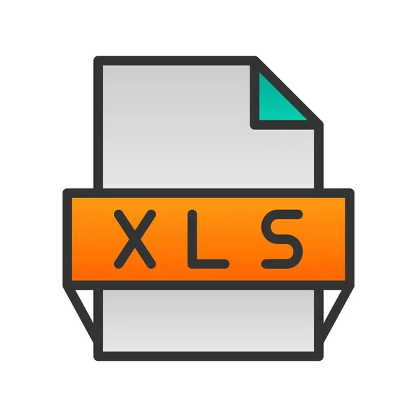 Xls Gefülltes Gradienten Vektor Icon Design — Stockvektor