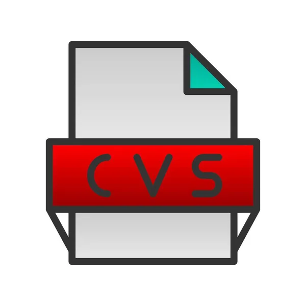 Diseño Del Icono Del Vector Gradiente Lleno Cvs — Archivo Imágenes Vectoriales