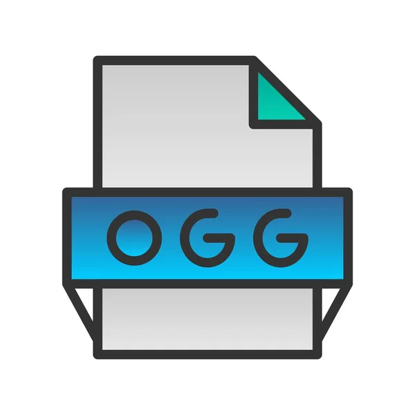 Ogg Filled Gradient Vector Icon Design — Stockvektor