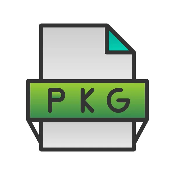 Pkg Töltött Gradiens Vektor Ikon Kialakítása — Stock Vector