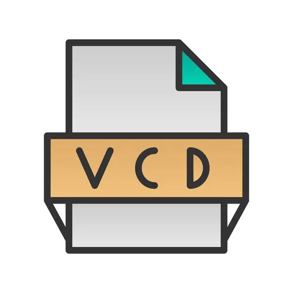 Vcd Relleno Gradiente Vector Icono Diseño — Archivo Imágenes Vectoriales