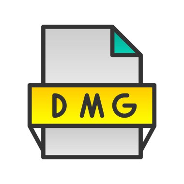 Dmg Doldurulmuş Gradyan Vektör Simgesi Tasarımı