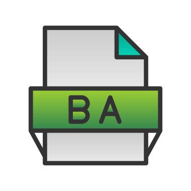 Ba Doldurulmuş Gradyan Vektör Simgesi Tasarımı