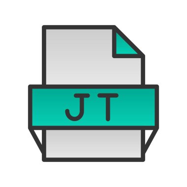 Jt Doldurulmuş Gradyan Vektör Simgesi Tasarımı