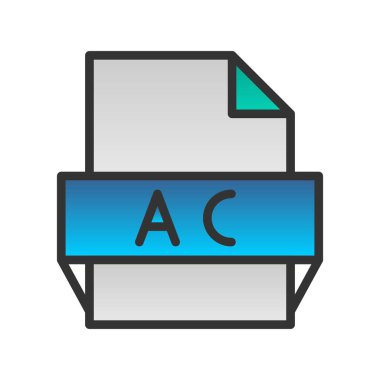 AC Doldurulmuş Gradyan Vektör Simgesi Tasarımı