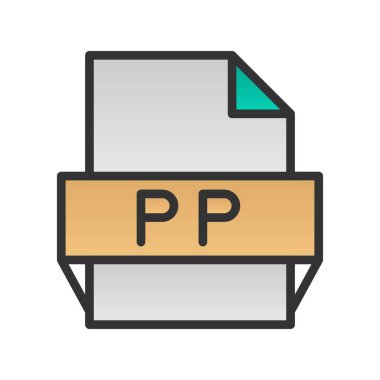 Pp Doldurulmuş Gradyan Vektör Simgesi Tasarımı