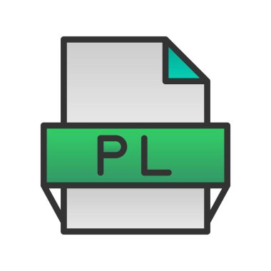 Pl Doldurulmuş Gradyan Vektör Simgesi Tasarımı