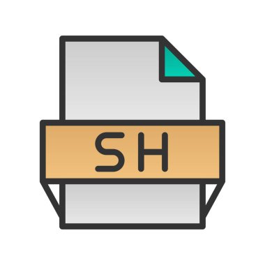 Sh Doldurulmuş Gradyan Vektör Simgesi Tasarımı