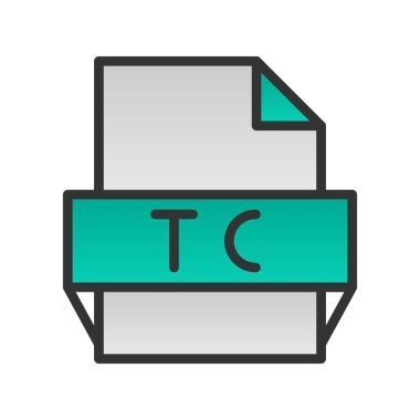 Tc Doldurulmuş Gradyan Vektör Simgesi Tasarımı