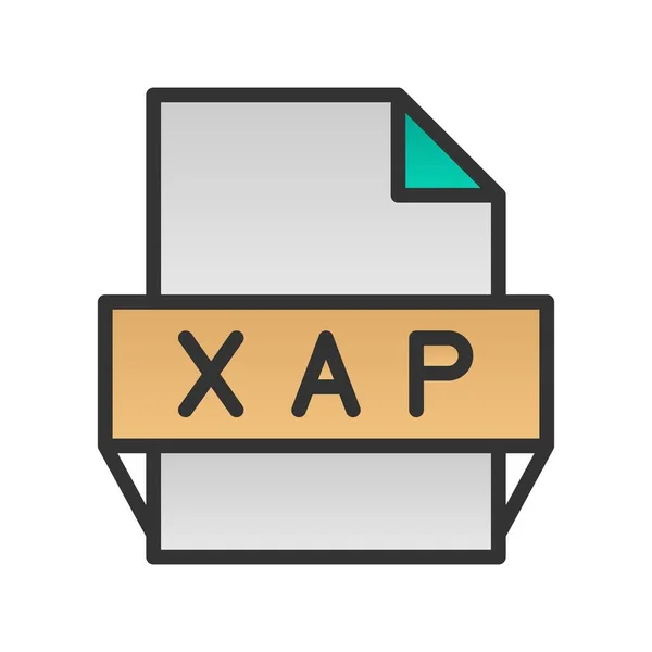 Návrh Vektorové Ikony Plněné Xap — Stockový vektor