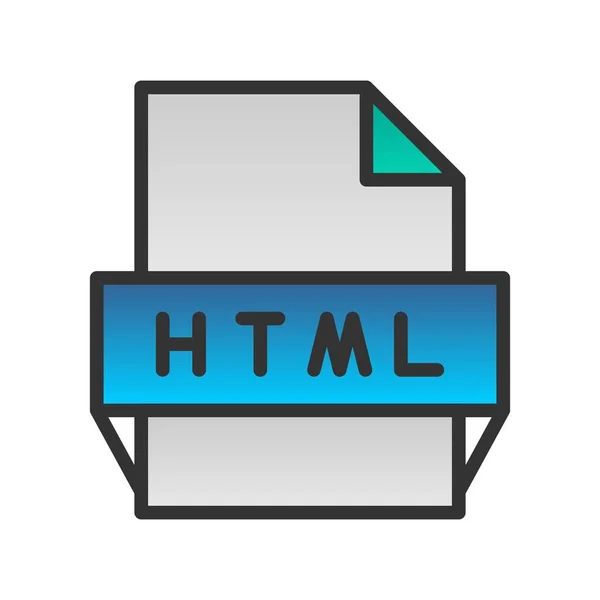 Html Enchido Gradiente Vector Ícone Design — Vetor de Stock