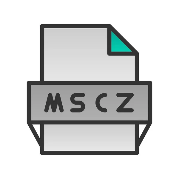 Návrh Vektorové Ikony Vyplněné Stupněm Mscz — Stockový vektor