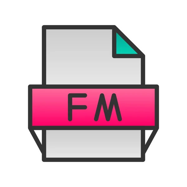 Fm充填グラデーションベクトルアイコンデザイン — ストックベクタ