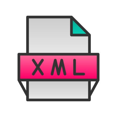 Xml Doldurulmuş Gradyan Vektör Simgesi Tasarımı