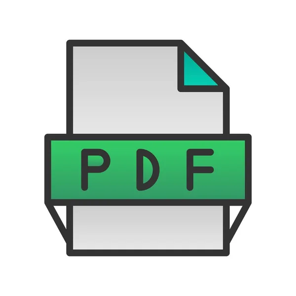 Pdf Filled Gradient Vector Icon Design — Stockvektor