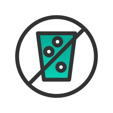 Gradyan Vektör Simgesi Tasarımı Doldurulmamış İçecekler