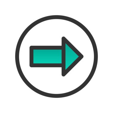 Sağ Ok Gradyan Vektör Simgesi Tasarımı