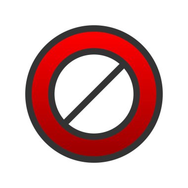 Yasak Gradyan Vektör Simgesi Tasarımı