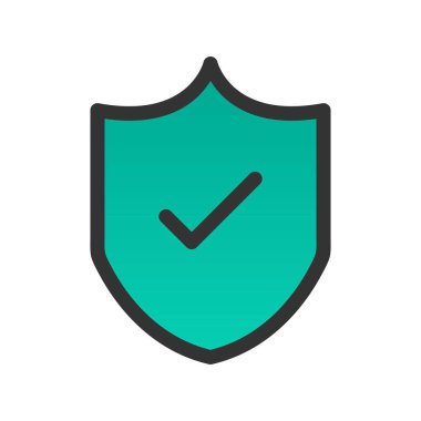 Gizlilik Doldurulmuş Gradyan Vektör Simgesi Tasarımı