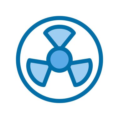 Tehlike Dolu Mavi Vektör Simgesi Tasarımı