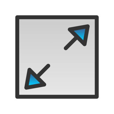 Doldurulmuş Gradyan Vektör Simgesi Tasarımı Büyüt