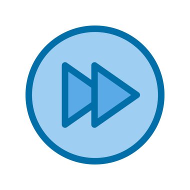 Sonraki Doldurulmuş Mavi Vektör Simgesi Tasarımı