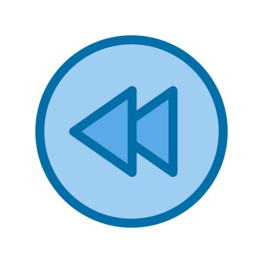 Geri Doldurulmuş Mavi Vektör Simgesi Tasarımı