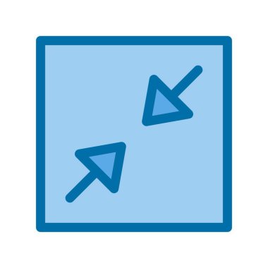 Doldurulmuş Mavi Vektör Simgesi Tasarımına Büyüt