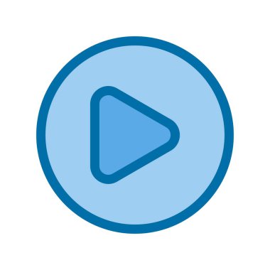 Doldurulmuş Mavi Vektör Simgesi Tasarımı Oynat