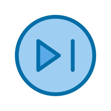 Sonraki Doldurulmuş Mavi Vektör Simgesi Tasarımı