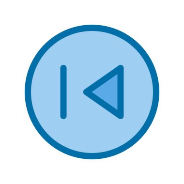 Geri Doldurulmuş Mavi Vektör Simgesi Tasarımı