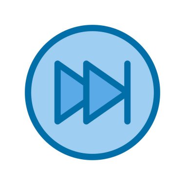 Hızlı Doldurulmuş Mavi Vektör Simgesi Tasarımı