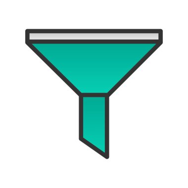 Filtre Doldurulmuş Gradyan Vektör Simgesi Tasarımı