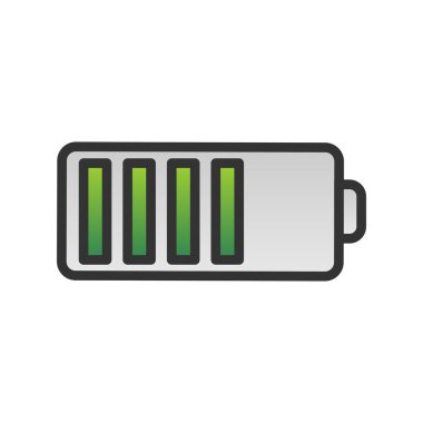 Pil Doldurulmuş Gradyan Vektör Simgesi Tasarımı