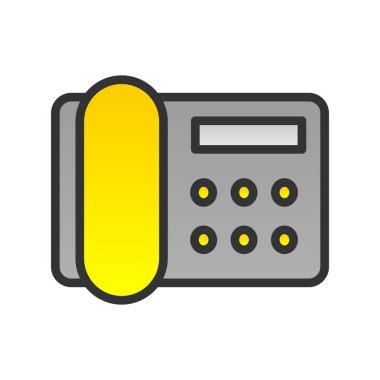 Telefon Doldurulmuş Gradyan Vektör Simgesi Tasarımı