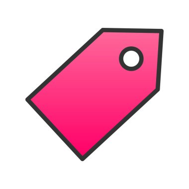 Etiket Doldurulmuş Gradyan Vektör Simgesi Tasarımı