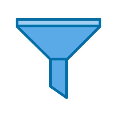 Filtre Doldurulmuş Mavi Vektör Simgesi Tasarımı