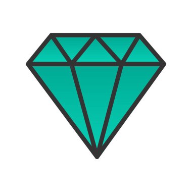 Elmas Doldurulmuş Gradyan Vektör Simgesi Tasarımı