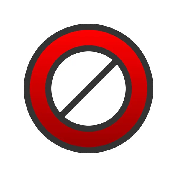 充填グラデーションベクトルアイコンデザインの禁止 — ストックベクタ