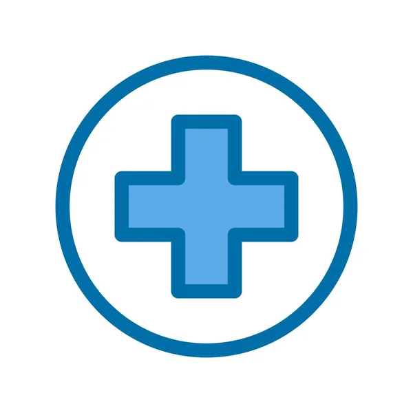 Zdravotnické Plněné Modré Vektorové Ikony Design — Stockový vektor