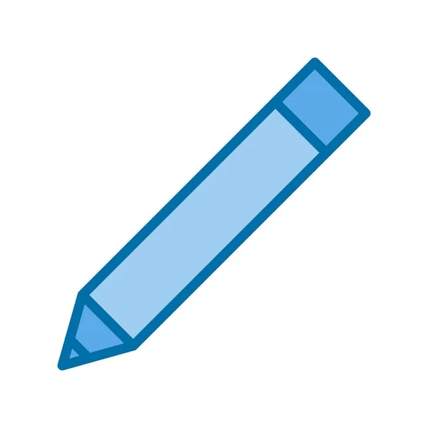 Pencil Filled Blue Vector Icon Design — Stock Vector