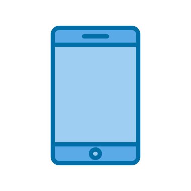 Akıllı Telefon Mavi Vektör Simgesi Tasarımı